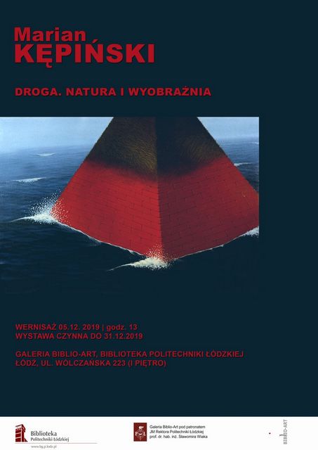 Plakat z wystawy prof. Mariana Kępińskiego   Droga. Natura i Wyobraźnia