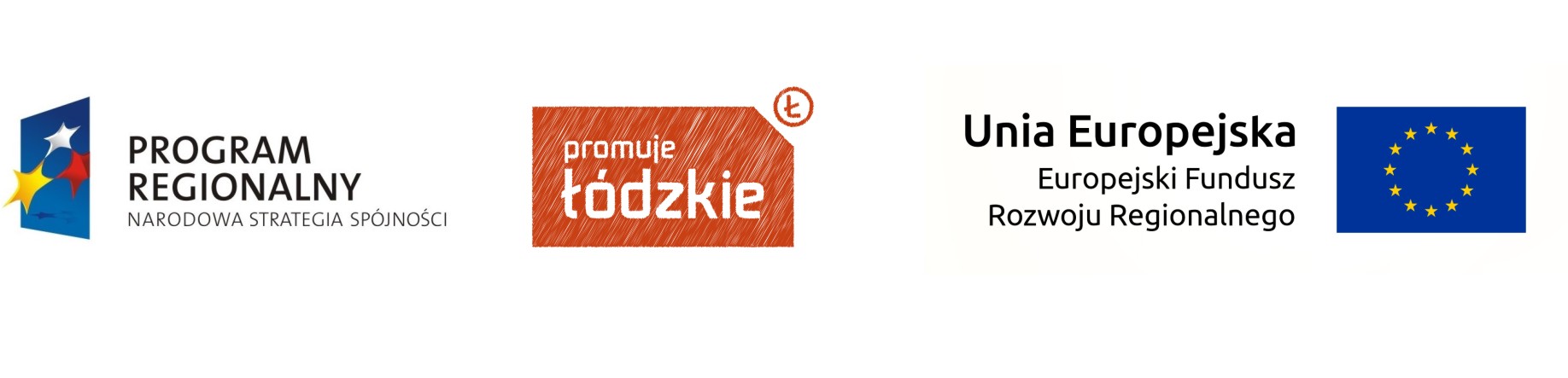 Logo: Program Regionalny Narodowa Strategia Spójności; Promuje Łódzkie; Unia Europejska