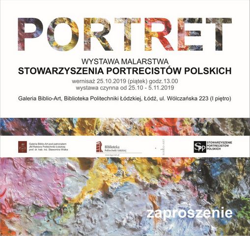 Plakat z wystawy malarstwa Stowarzyszenia Portrecistów Polskich