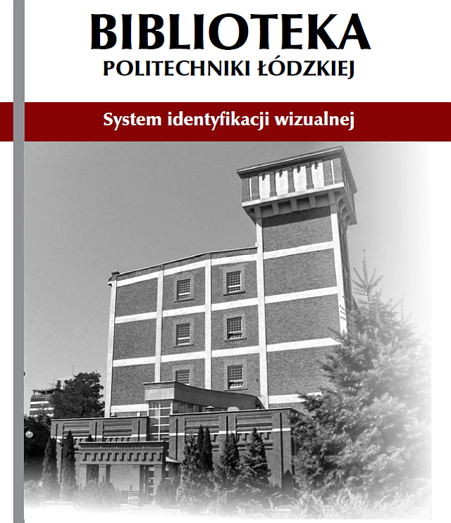 Zdjęcie poglądowe przedstawiające fragment okładki Systemu identyfikacji wizualnej BPŁ.