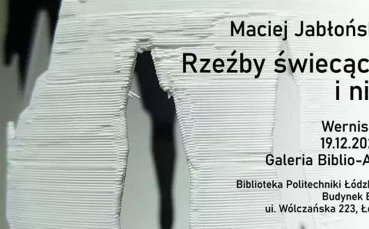 Plakat do wystawy "Rzeźby świecące i nie"