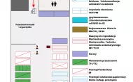 Schemat ustawienia zbiorów w BPŁ w strefie wolnego dostępu na II piętrze.